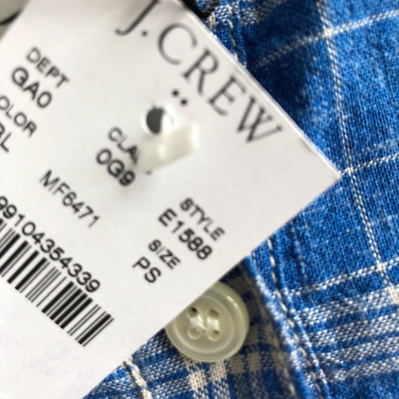 J Crew Petite homespun popover shirt in boy fit. S - Picture 4 of 5